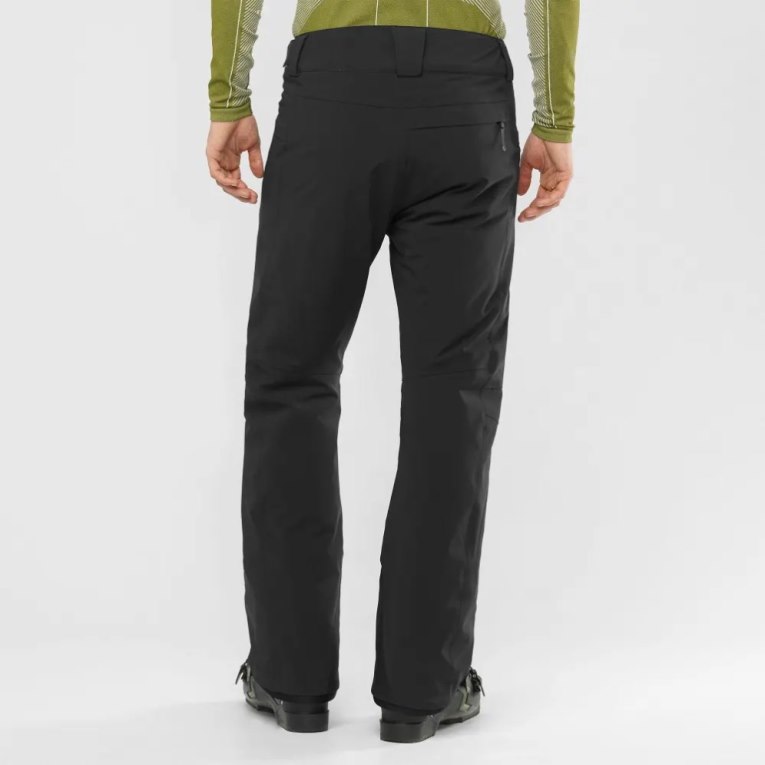 Black Salomon Brilliant Men's Ski Pants | IE MR9806